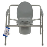 Dynarex Bariatric Folding Commode - Steel